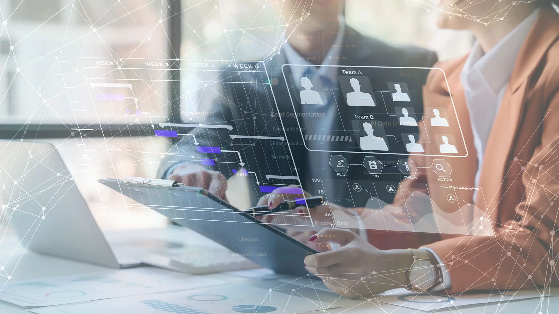 venditori aziendali si interfacciano con sistema ai per la gestione dei clienti
