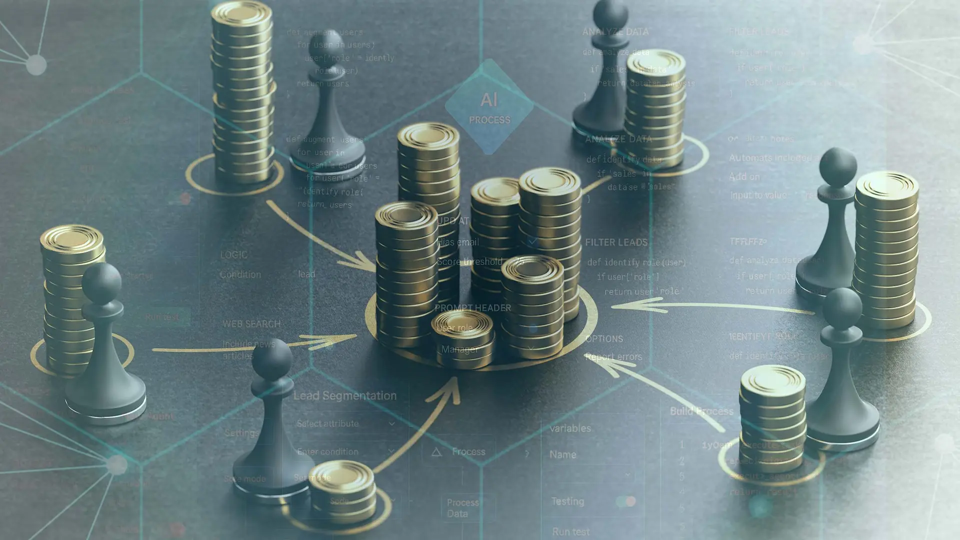 rappresentazione di un modello di business che attrae guadagno